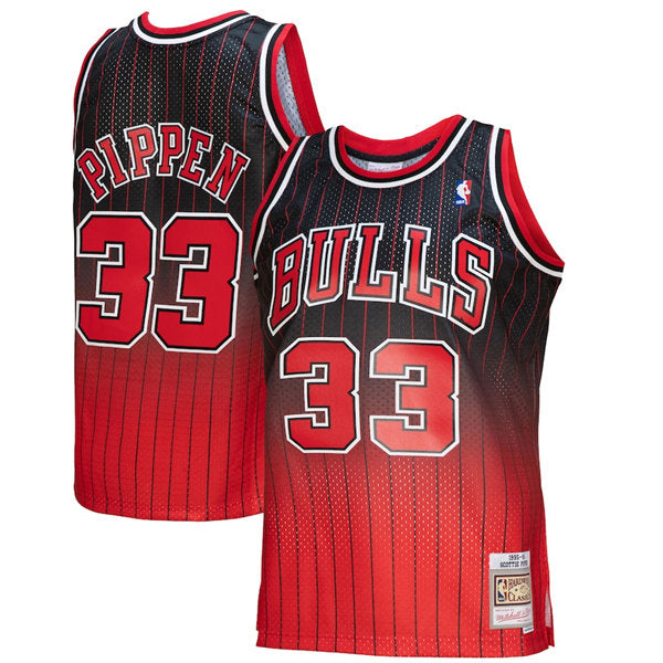 Scottie Pippen Red-Balck Chicago Bulls Throwback jersey