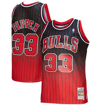 Scottie Pippen Red-Balck Chicago Bulls Throwback jersey