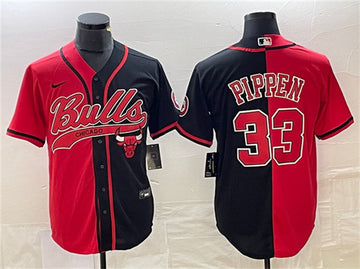 Scottie Pippen Chicago Bulls red-black Split jersey