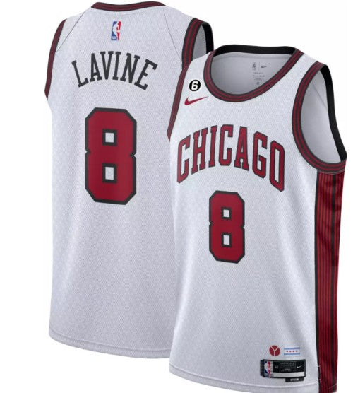Zach LaVine Chicago Bulls white City Edition jersey