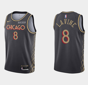 Zach Lavine Chicago Bulls black City Edition jersey