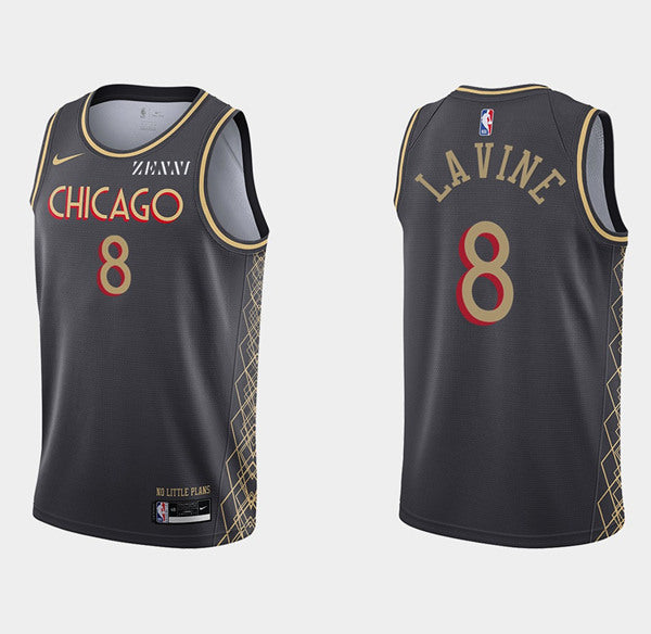 Zach Lavine Chicago Bulls black City Edition jersey
