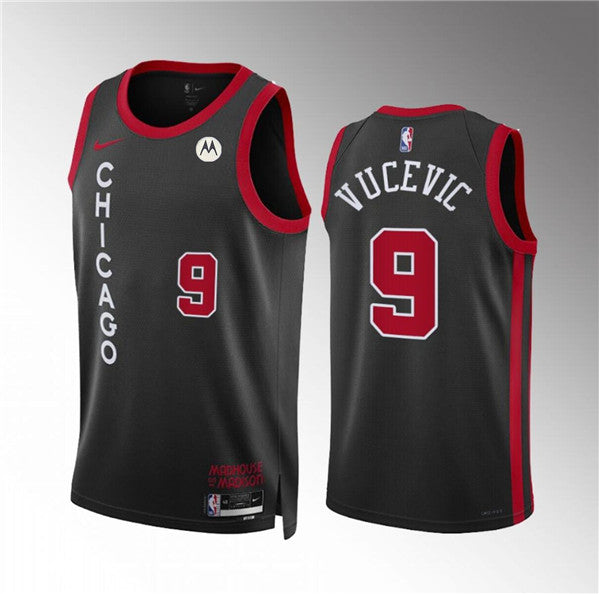 Nikola Vucevic Chicago Bulls black City Edition jersey