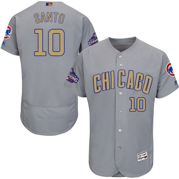 Ron Santo World Series Champions Chicago Cubs gold jersey