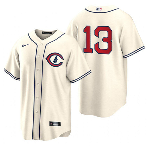 David Bote Chicago Cubs cream jersey