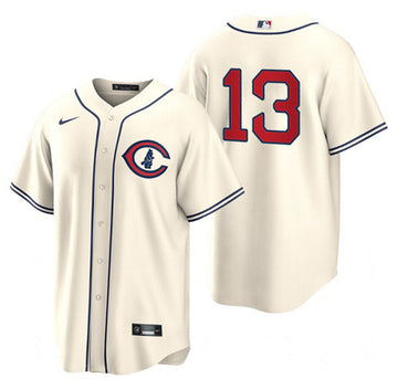 David Bote Chicago Cubs cream jersey
