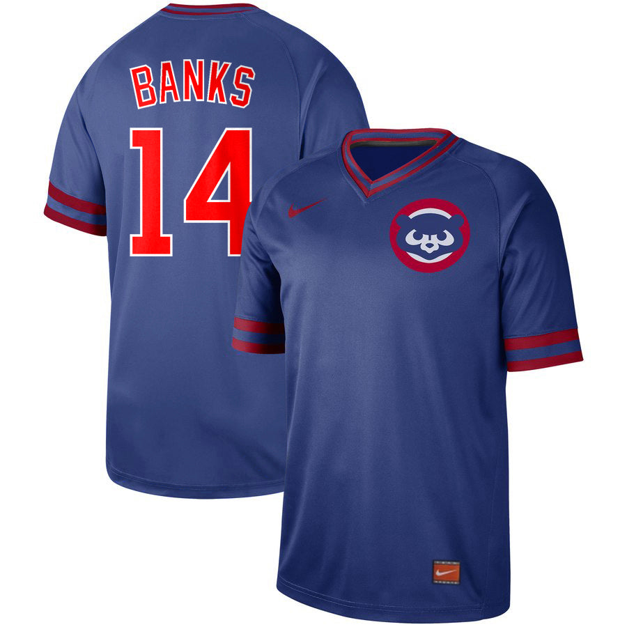 Ernie Banks Chicago Cubs royal Legend jersey