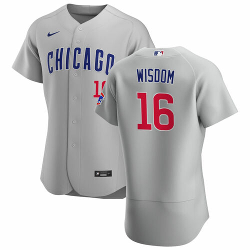 Patrick Wisdom Chicago Cubs gray jersey
