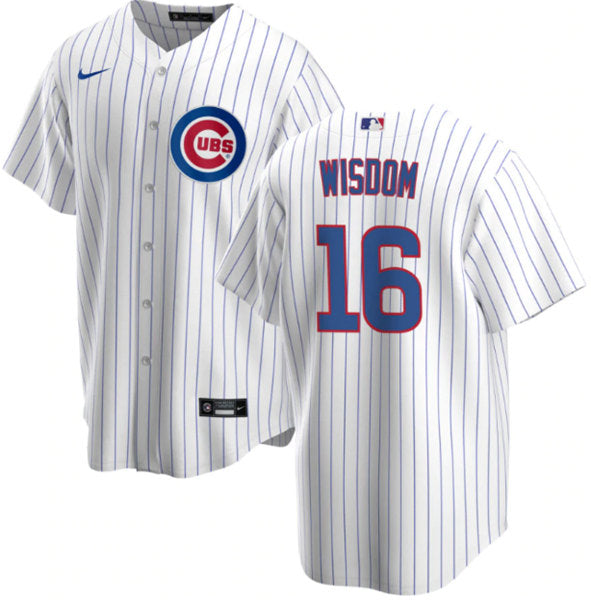 Patrick Wisdom Chicago Cubs white jersey