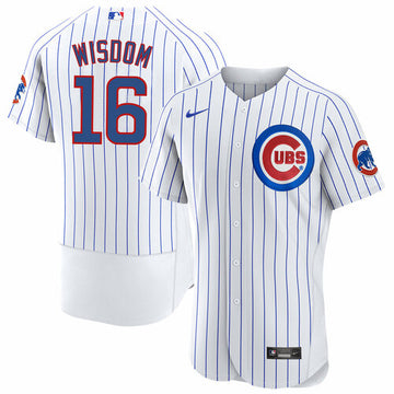 Patrick Wisdom Chicago Cubs white jersey