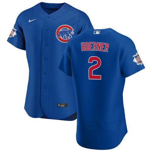 Nico Hoerner Chicago Cubs blue jersey