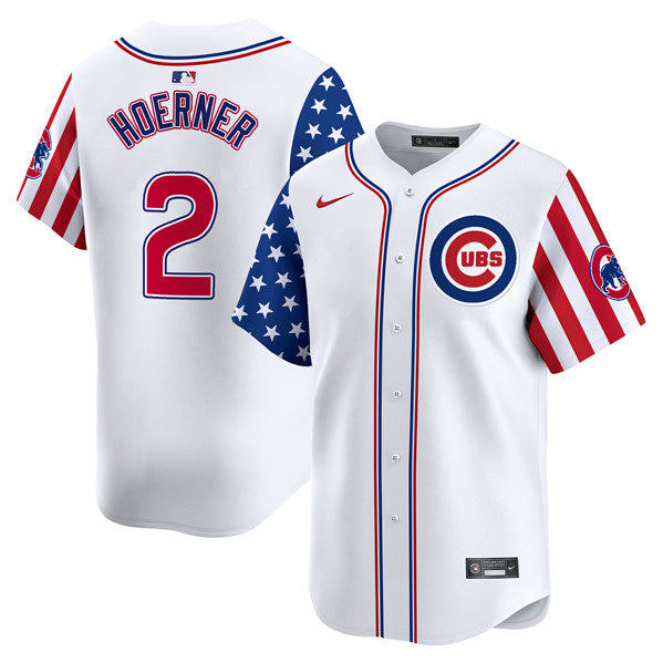Nico Hoerner Chicago Cubs white jersey