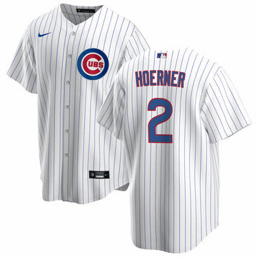 Nico Hoerner Chicago Cubs white jersey