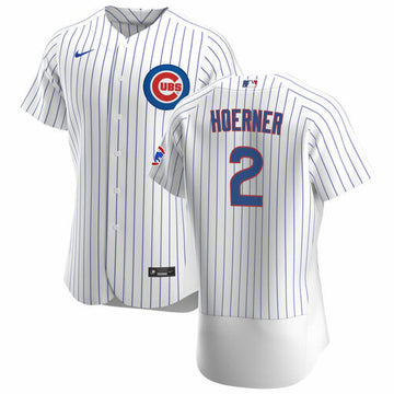 Nico Hoerner Chicago Cubs white jersey