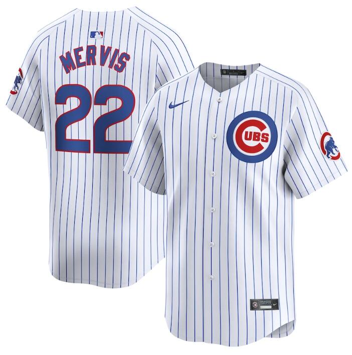 Matt Mervis Chicago Cubs white Home jersey
