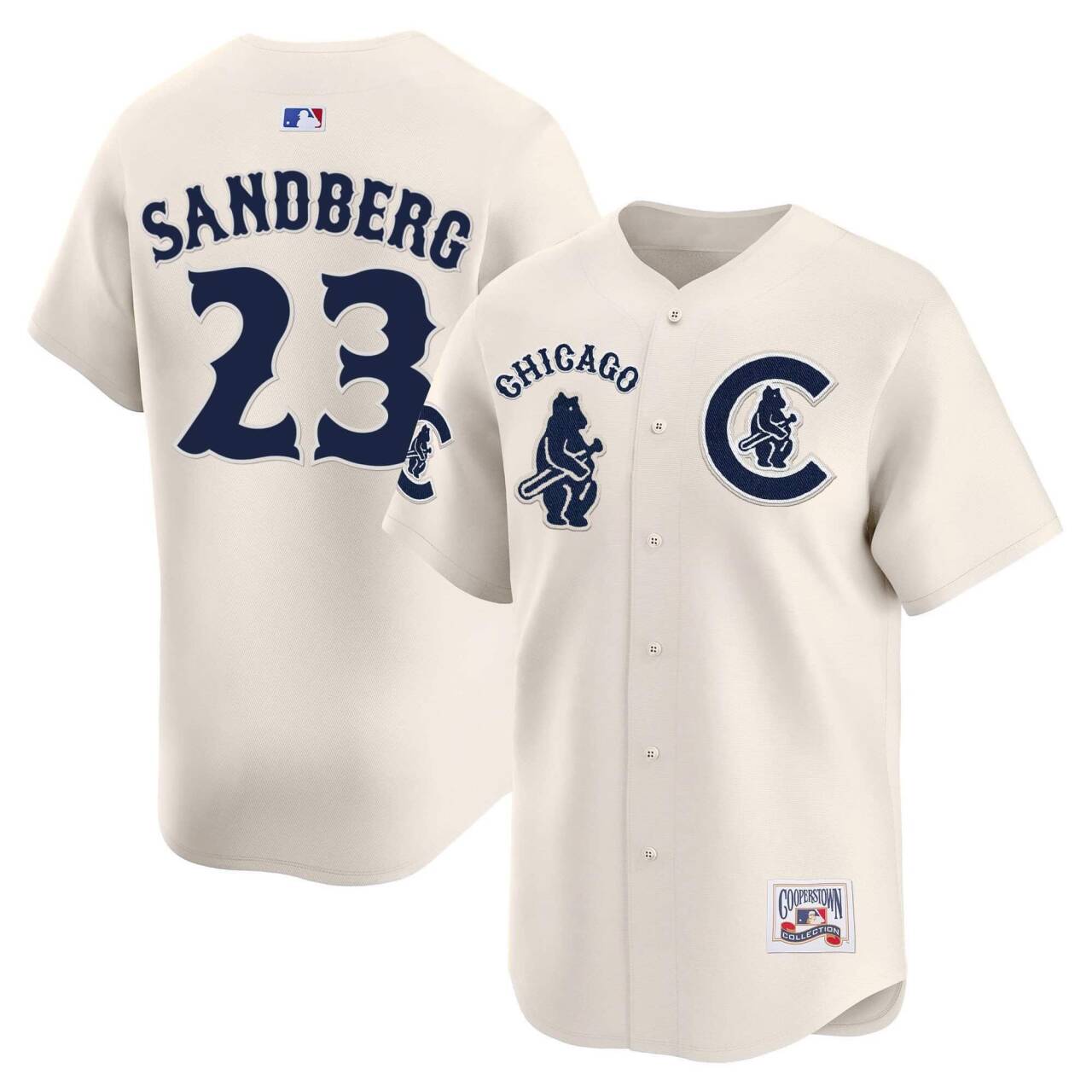 Ryne Sandberg Chicago Cubs cream jersey