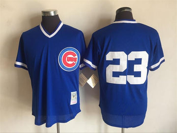Ryne Sandberg Chicago Cubs blue Throwback jersey