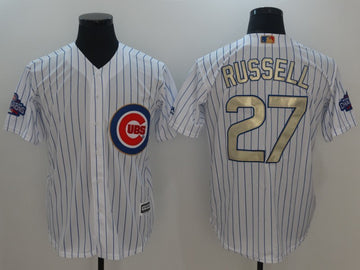 Addison Russell Chicago Cubs white jersey