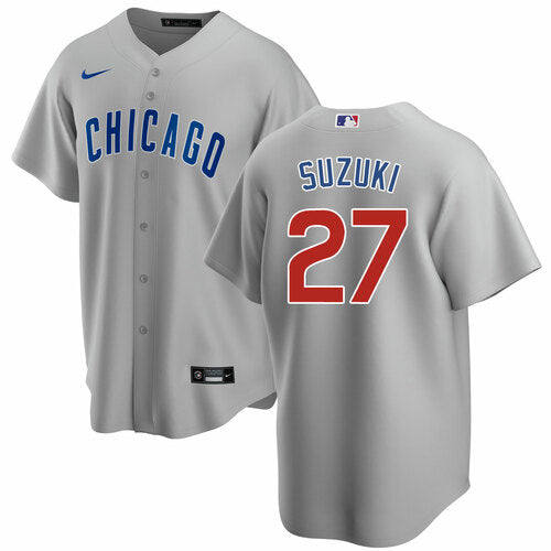 Seiya Suzuki Chicago Cubs gray jersey