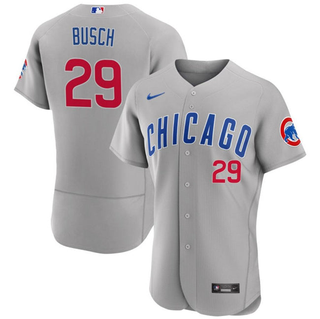 Michael Busch Chicago Cubs gray jersey