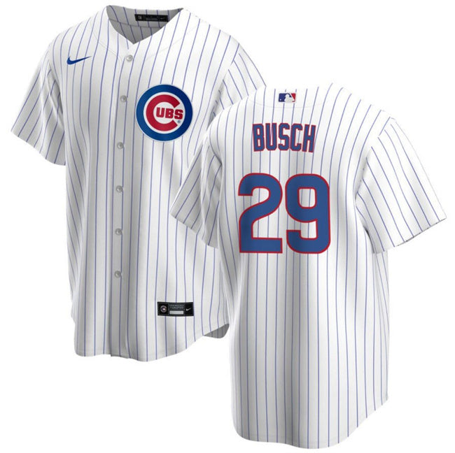 Michael Busch Chicago Cubs white jersey