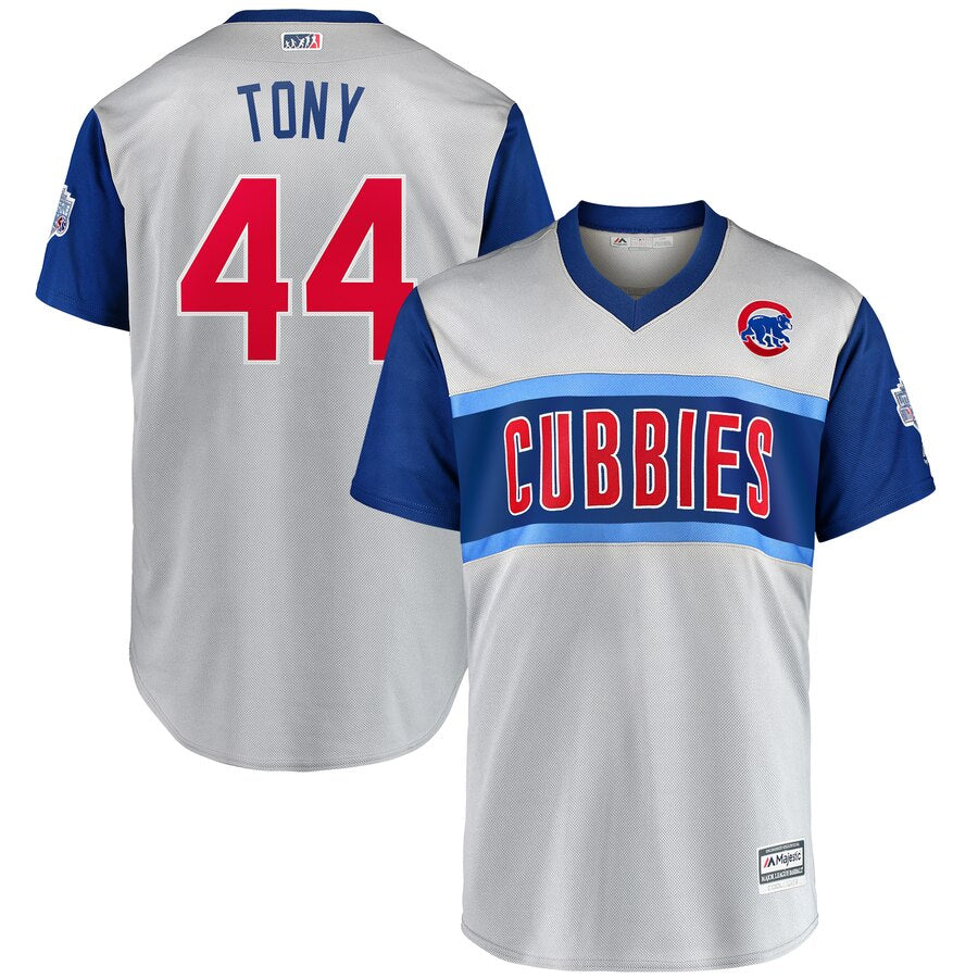 Anthony Rizzo Tony Majestic Chicago Cubs gray Classic jersey