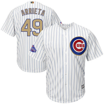 Jake Arrieta Majestic Chicago Cubs white jersey