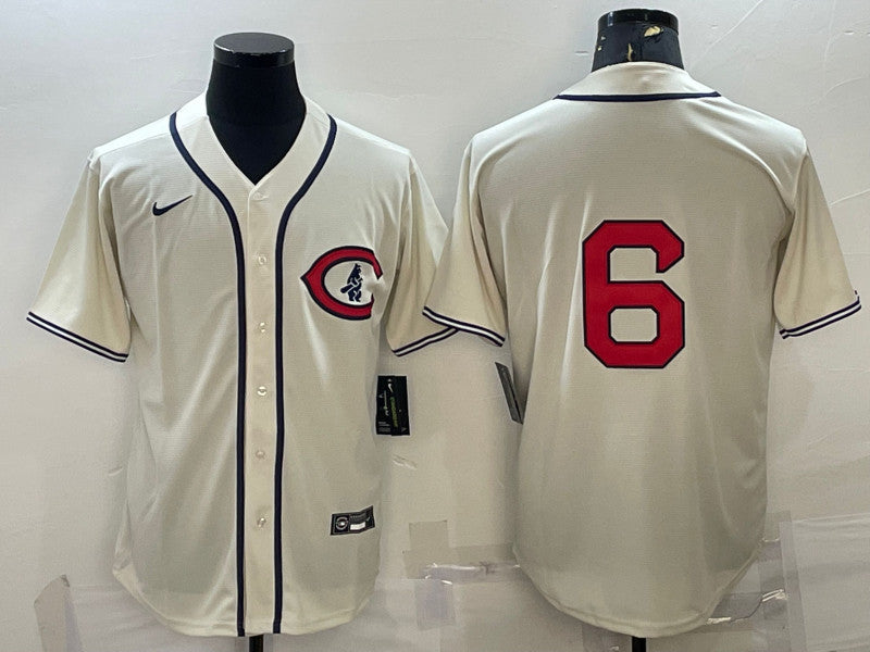 Zach McKinstry Chicago Cubs cream jersey
