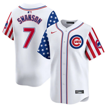 Dansby Swanson Chicago Cubs white jersey
