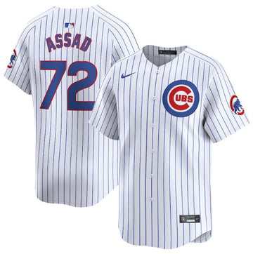 Javier Assad Chicago Cubs white Home jersey