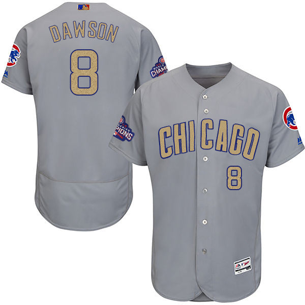 Andre Dawson World Series Champions Chicago Cubs gold jersey