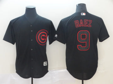 Javier Baez Chicago Cubs black Lights Out jersey