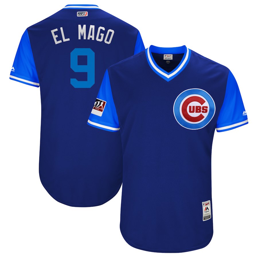 Javier Baez El Mago Majestic Royal-Light Chicago Cubs blue jersey