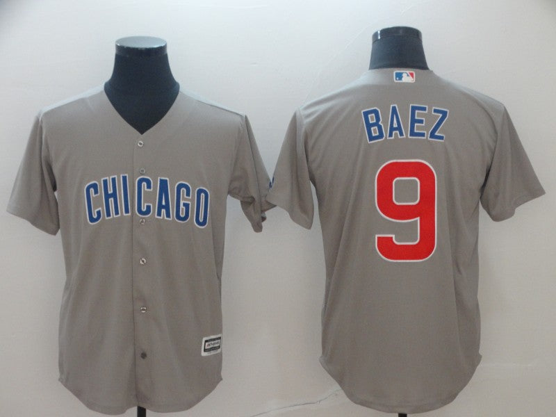 Javier Baez Chicago Cubs gray jersey