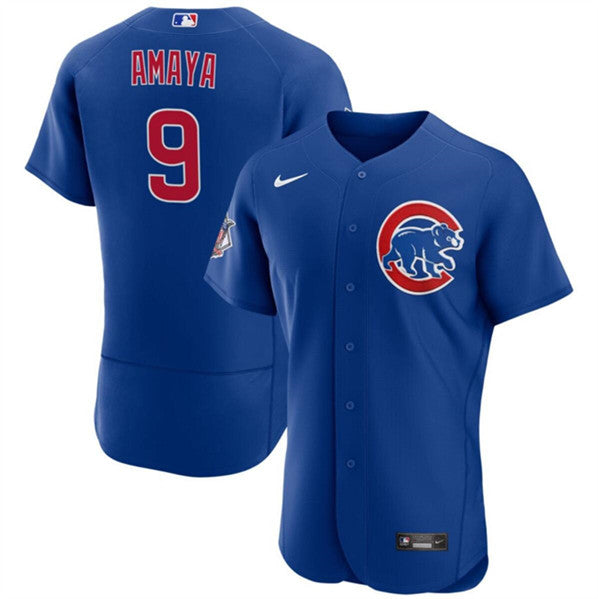 Miguel Amaya Chicago Cubs blue jersey