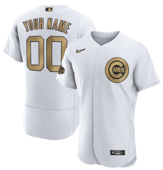 Custom Chicago Cubs white All-Star jersey