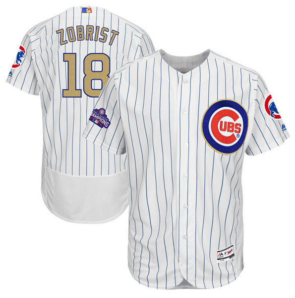 Custom Chicago Cubs white-gold jersey