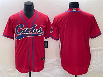 Custom Chicago Cubs red jersey