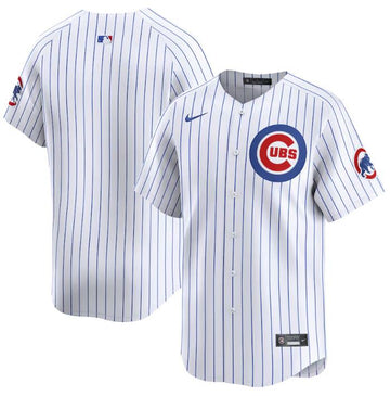 Custom Chicago Cubs white Home jersey