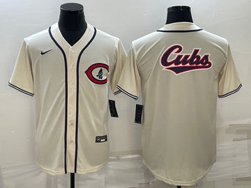 Chicago Cubs cream jersey