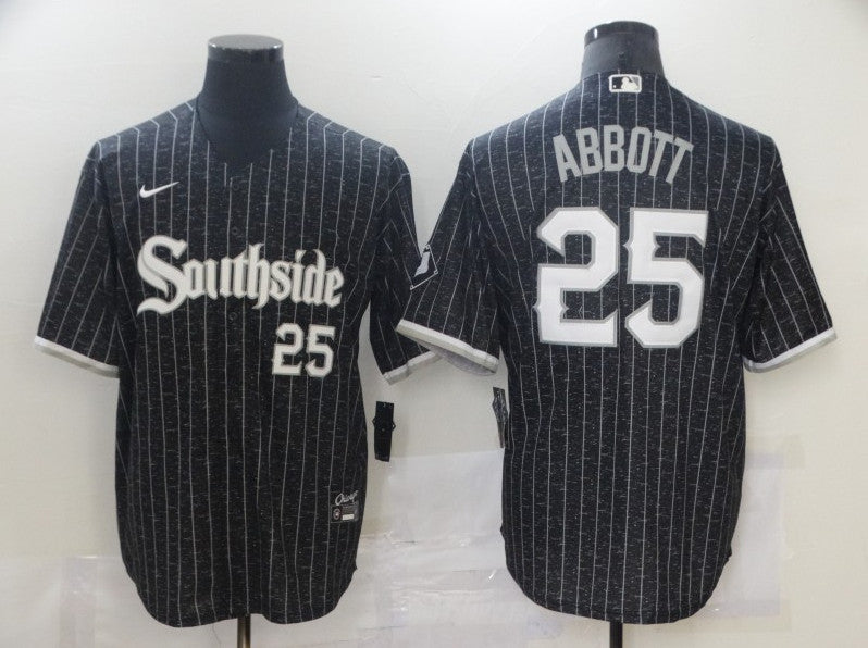 Jim Abbott Chicago White Sox black City Connect jersey