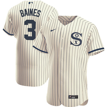 Harold Baines Chicago White Sox cream-navy jersey