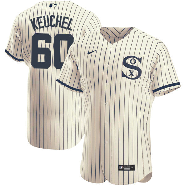 Dallas Keuchel Chicago White Sox cream-navy jersey