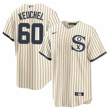 Dallas Keuchel Chicago White Sox cream-navy jersey