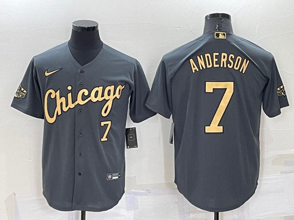 Tim Anderson Chicago White Sox charcoal All-Star jersey