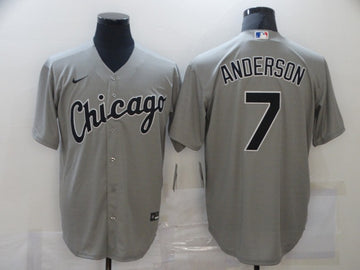 Tim Anderson Chicago White Sox grey jersey
