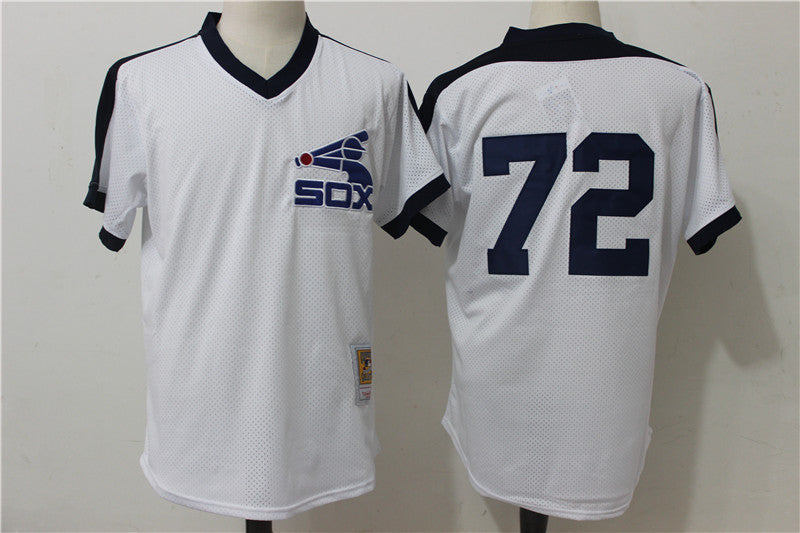 Carlton Fisk Chicago White Sox white Cooperstown jersey