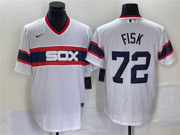 Carlton Fisk Chicago White Sox white jersey