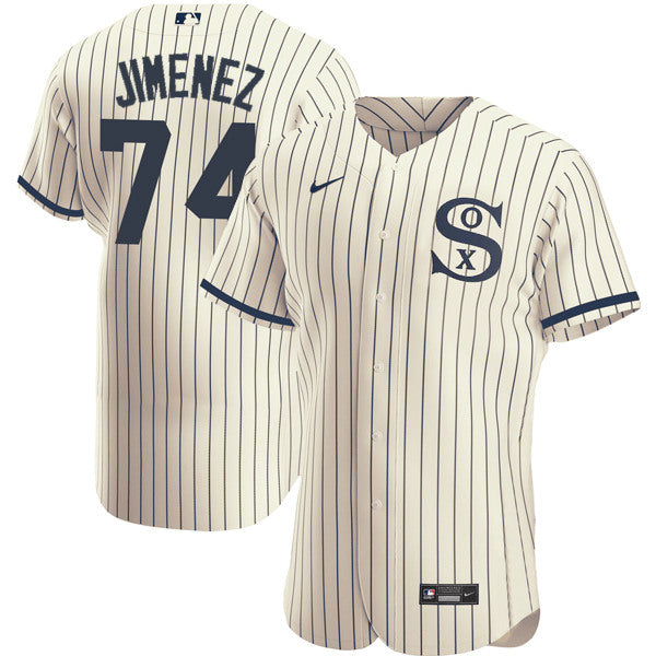Eloy Jimenez Chicago White Sox cream-navy jersey
