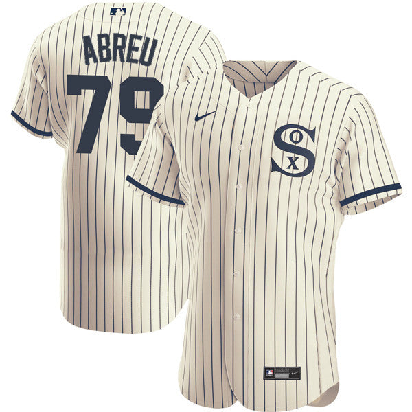 Jose Abreu Chicago White Sox cream-navy jersey